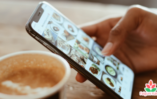 social media displayed on a smart phone